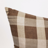 Olive Checkered Pillow - 22"x22"