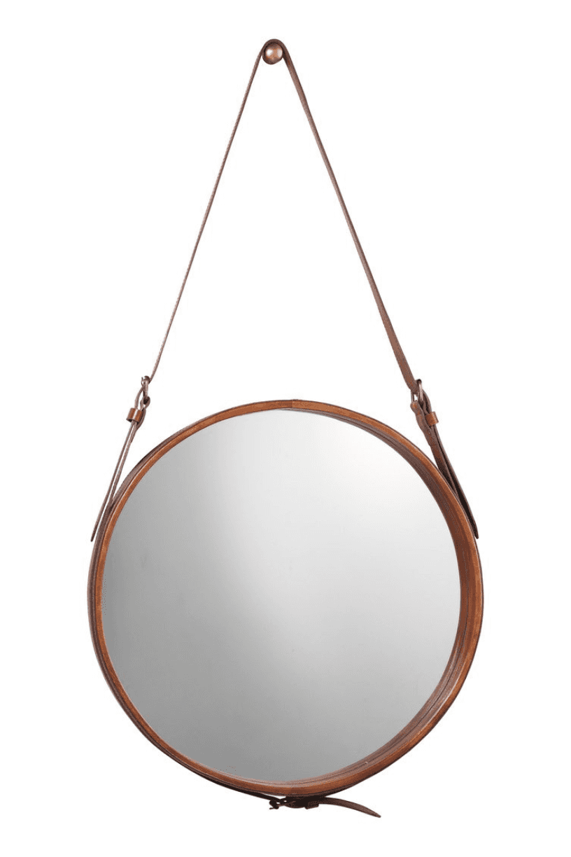 Felix Leather Strapped Mirror - 2 Sizes