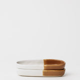 Waylon Olive Bowl - Brown/White - 5 inch