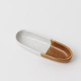 Waylon Olive Bowl - Brown/White - 5 inch