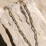 Sand Link Necklace - Gold