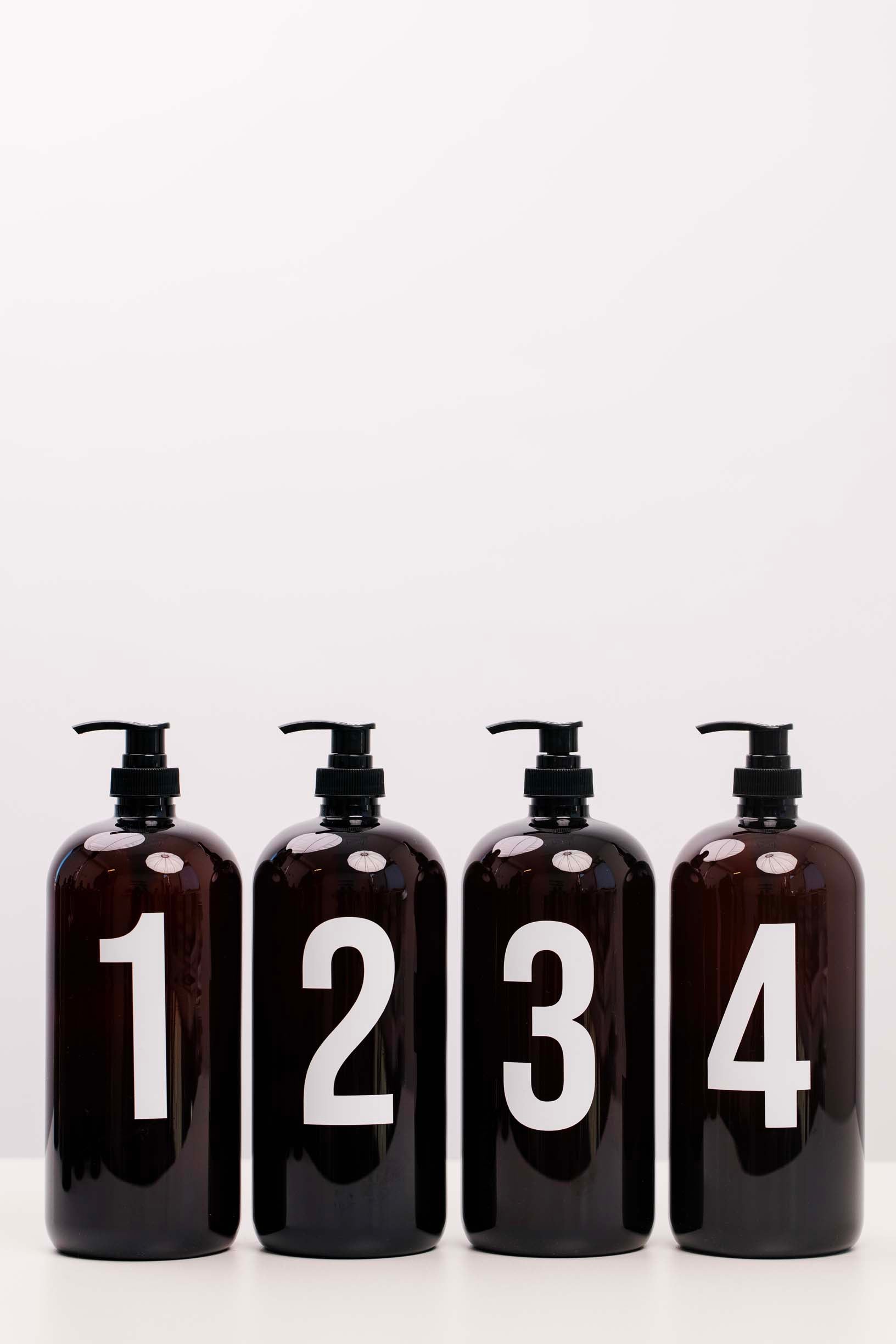 Plastic Shower/Bath Amber Liquid Pumps Numbers