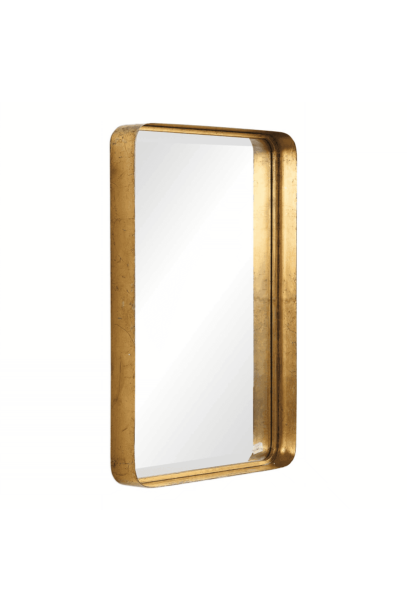 Lighthearted Gold Leaf Mirror