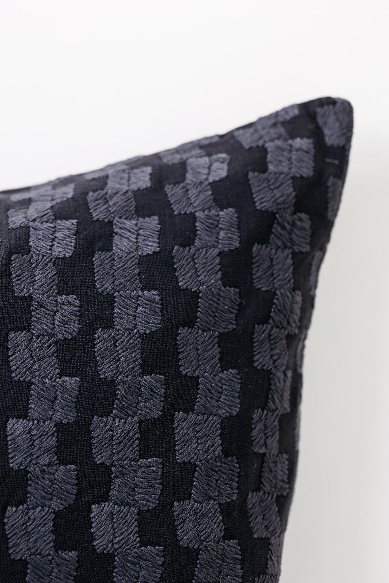 Pryce Checkered Pillow - Black