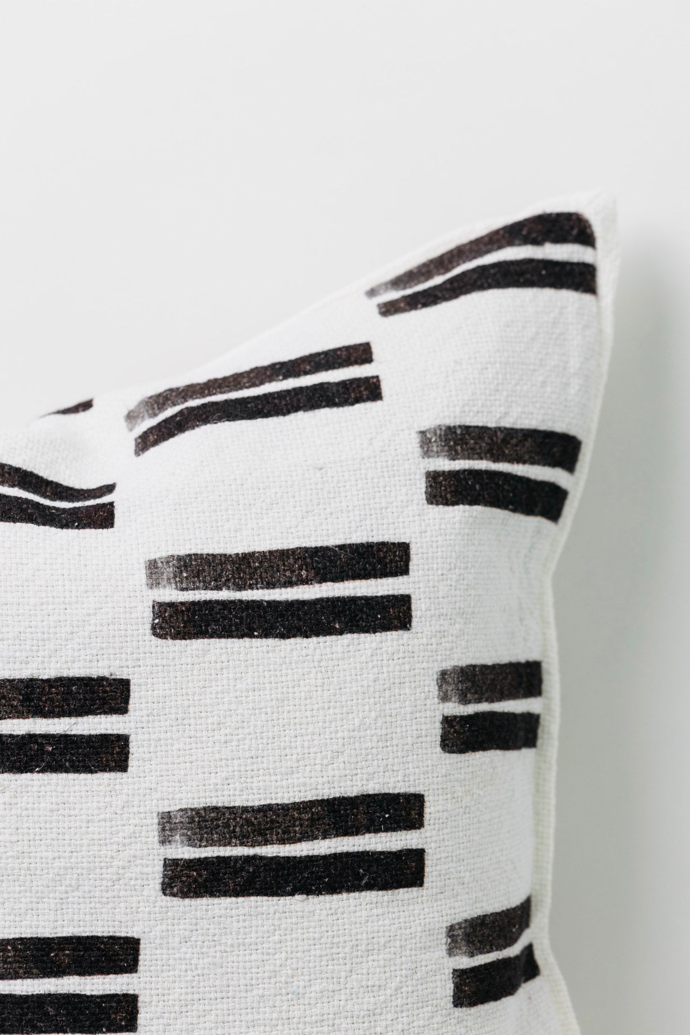 Sid Striped Pillow - Black + White