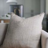 Fabiana Linen Pillow - Warm Grey - 24"x24"