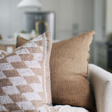 Fabiana Linen Pillow - Hazelnut - 24"x24"