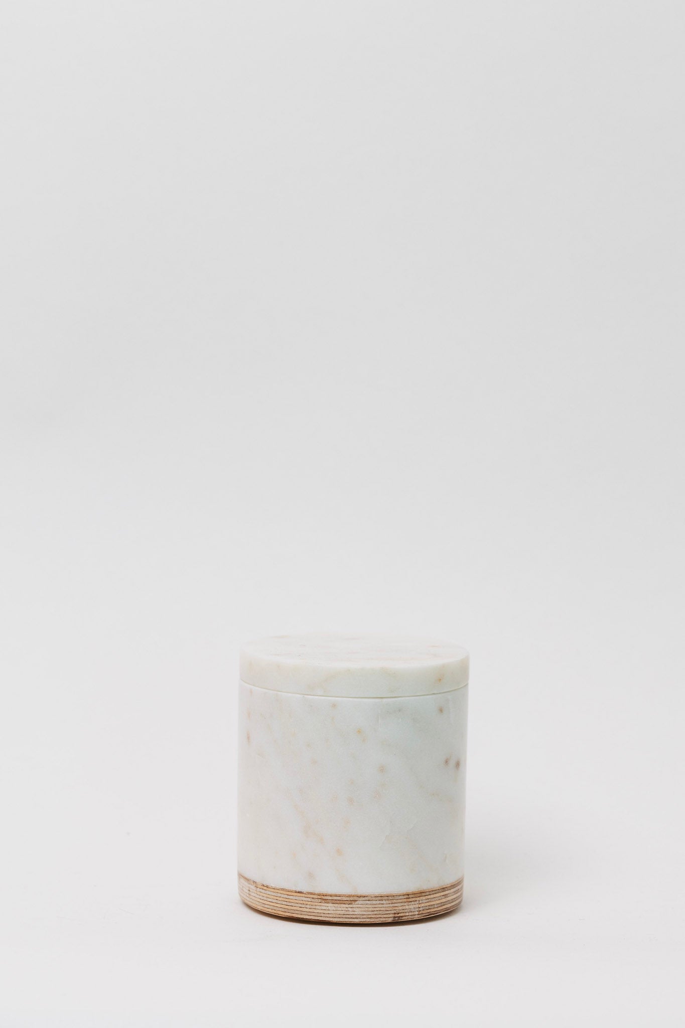 Taya Marble + Wood Canister