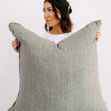 Fabiana Linen Pillow - Warm Grey - 24"x24"