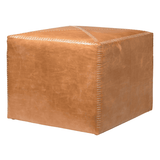 Nolan Leather Cube Ottoman - Large