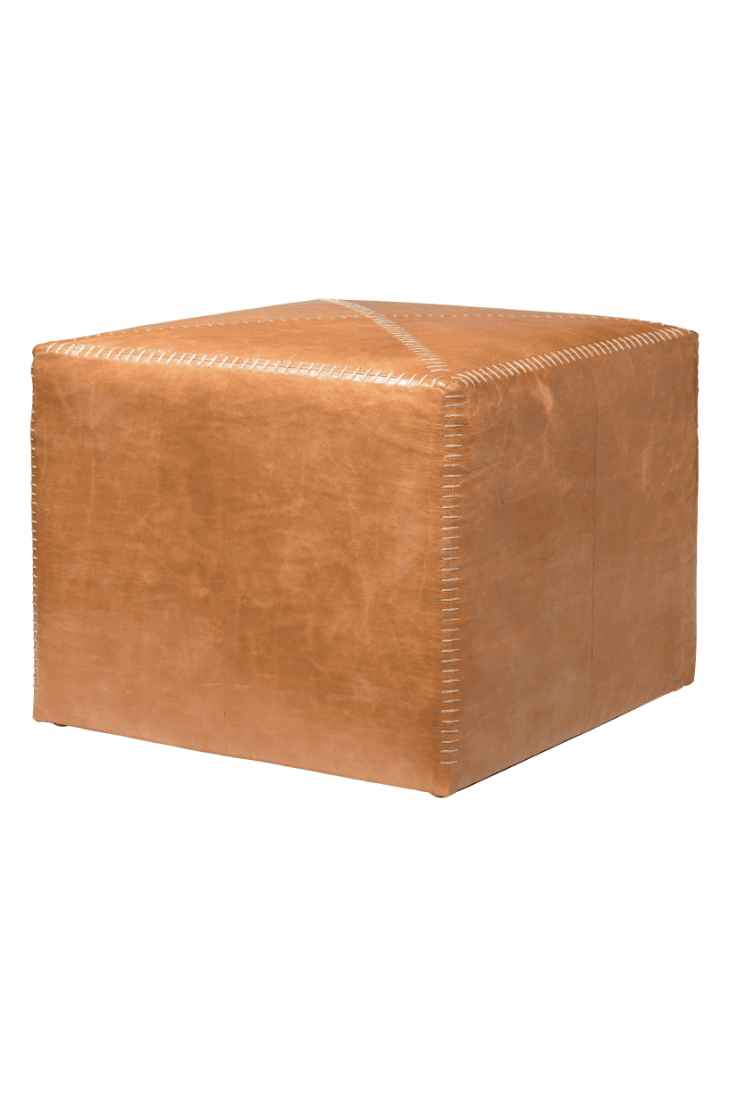 Nolan Leather Cube Ottoman Large THELIFESTYLEDCO Shop