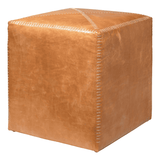 Nolan Leather Ottoman - Small