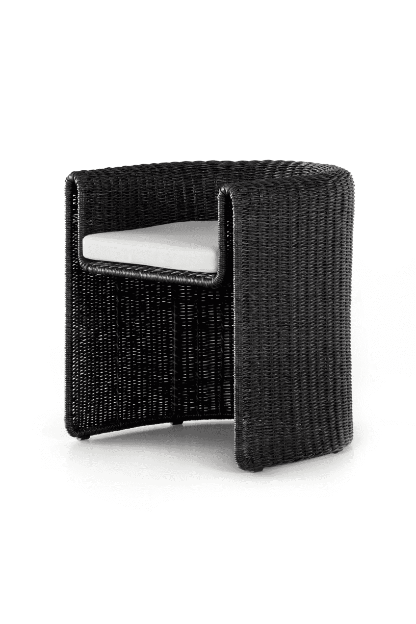Caleb Outdoor Dining Chair - Black