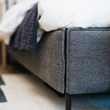 Leigh Upholstered Bed - Ash