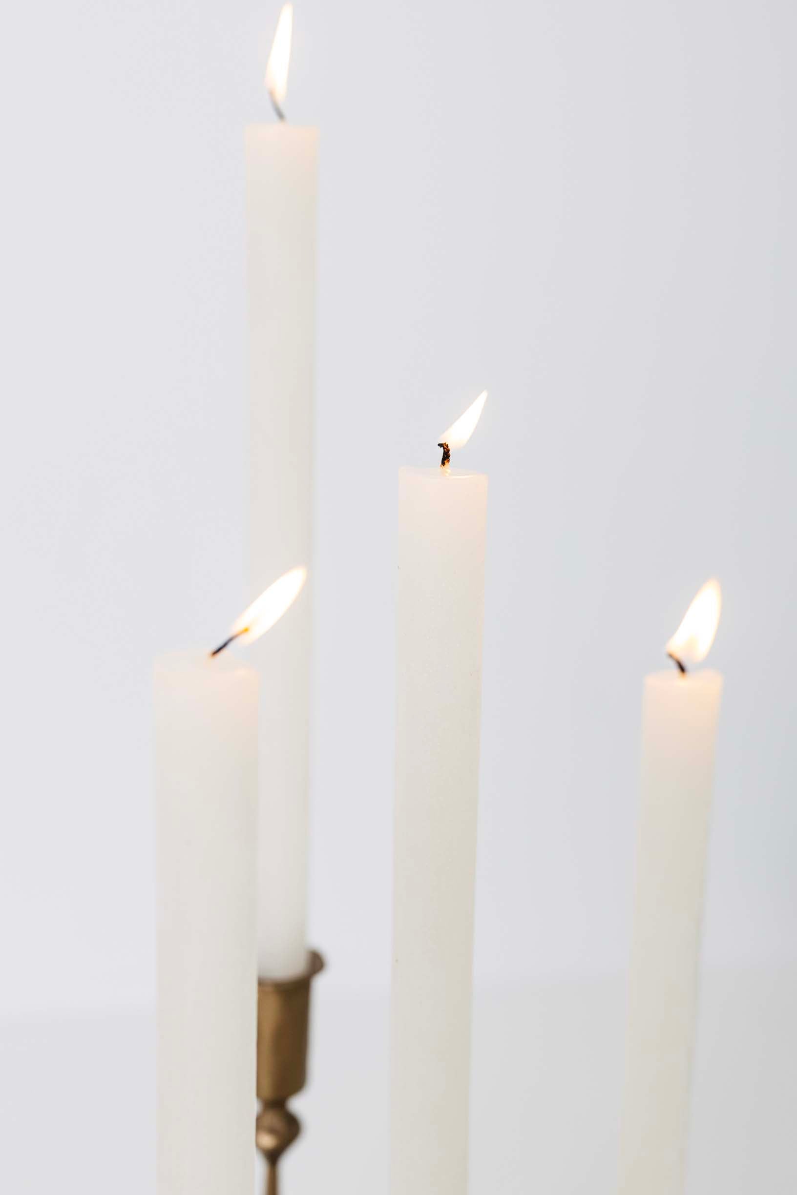 Spark Taper Candle - Ivory