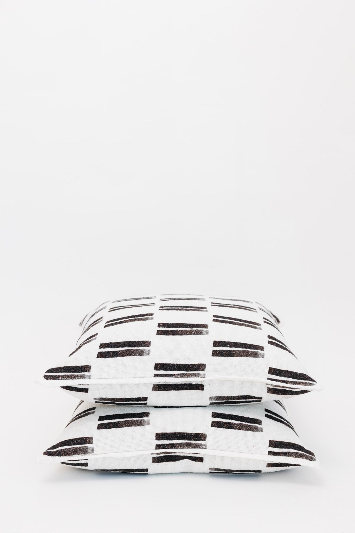Sid Striped Pillow - Black + White