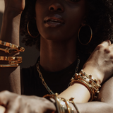 Sand Link Necklace - Gold