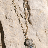 August Coin Necklace - Gold