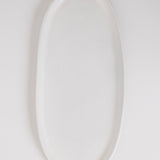 Ines Large Oval Lipped Serving Plate - Matte White - 16 inch