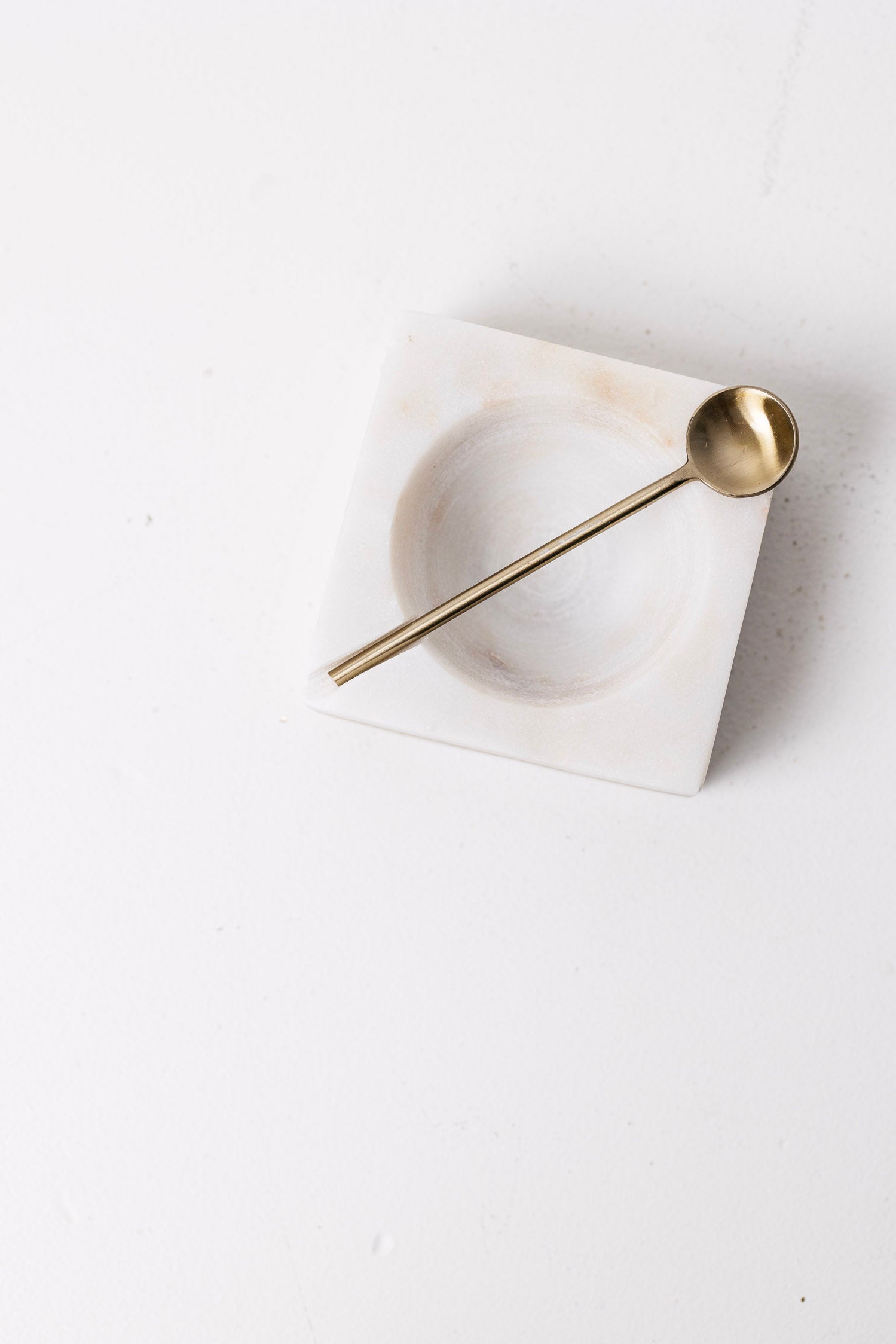 Nico Salt + Pepper Bowl With Gold Spoon