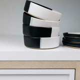 Dawson Stoneware Bowl - Matte Black/White