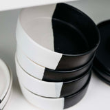 Dawson Stoneware Bowl - Matte Black/White