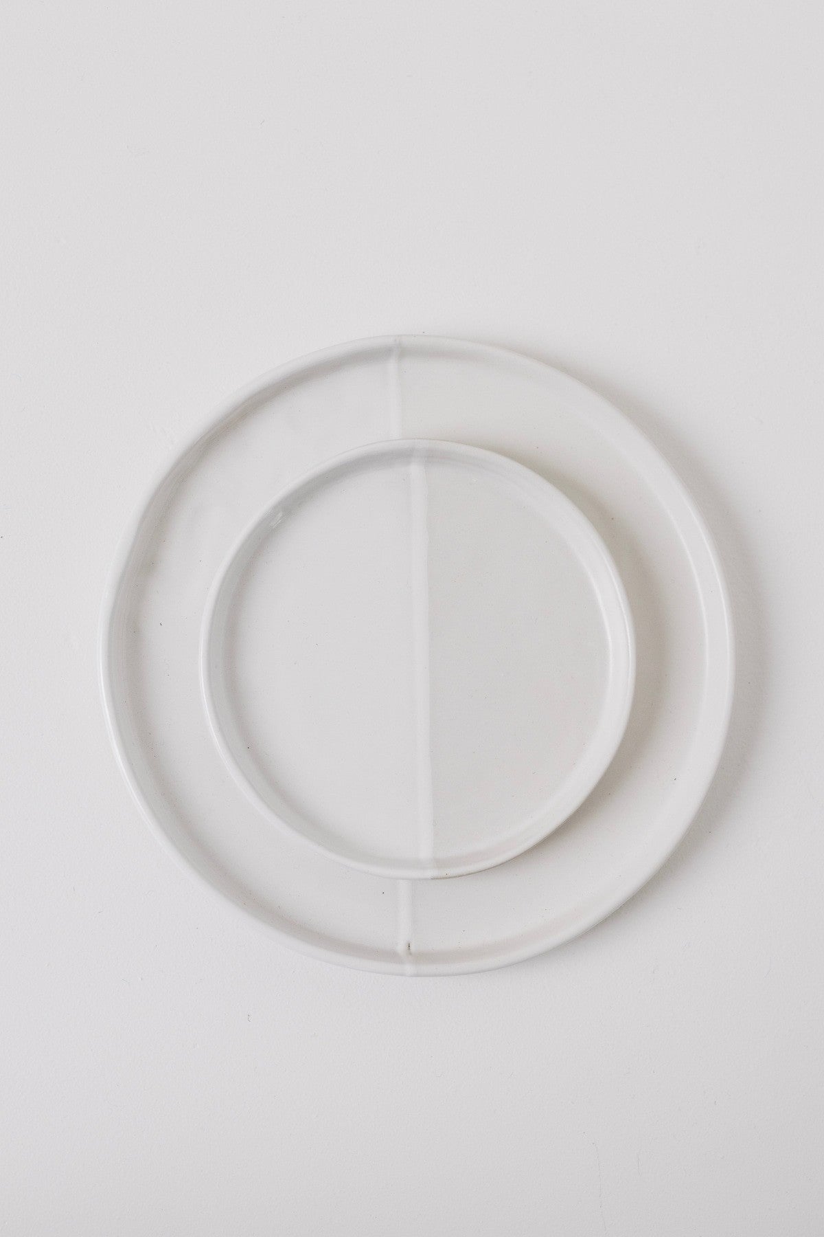 Sonnet Appetizer Plate - Matte White/Glossy White - 7 inch