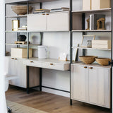 Trey Modular Wall Desk With 2 Bookcases