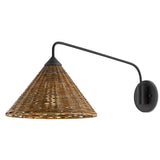 Basket Black Swing-Arm Wall Sconce