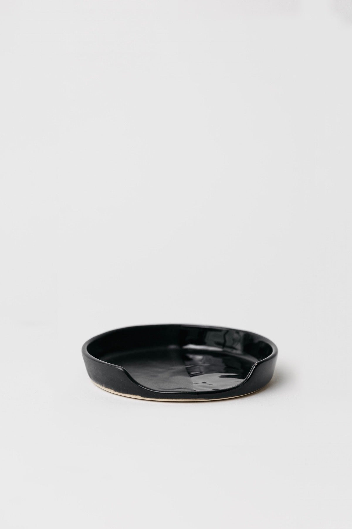 Sable Spoon Rest - Matte Black/Glossy Black - 4 inch