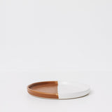 Waylon Appetizer Plate - Brown/White - 7 inch