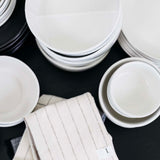 Sonnet Stoneware Bowl - Matte White/Glossy White