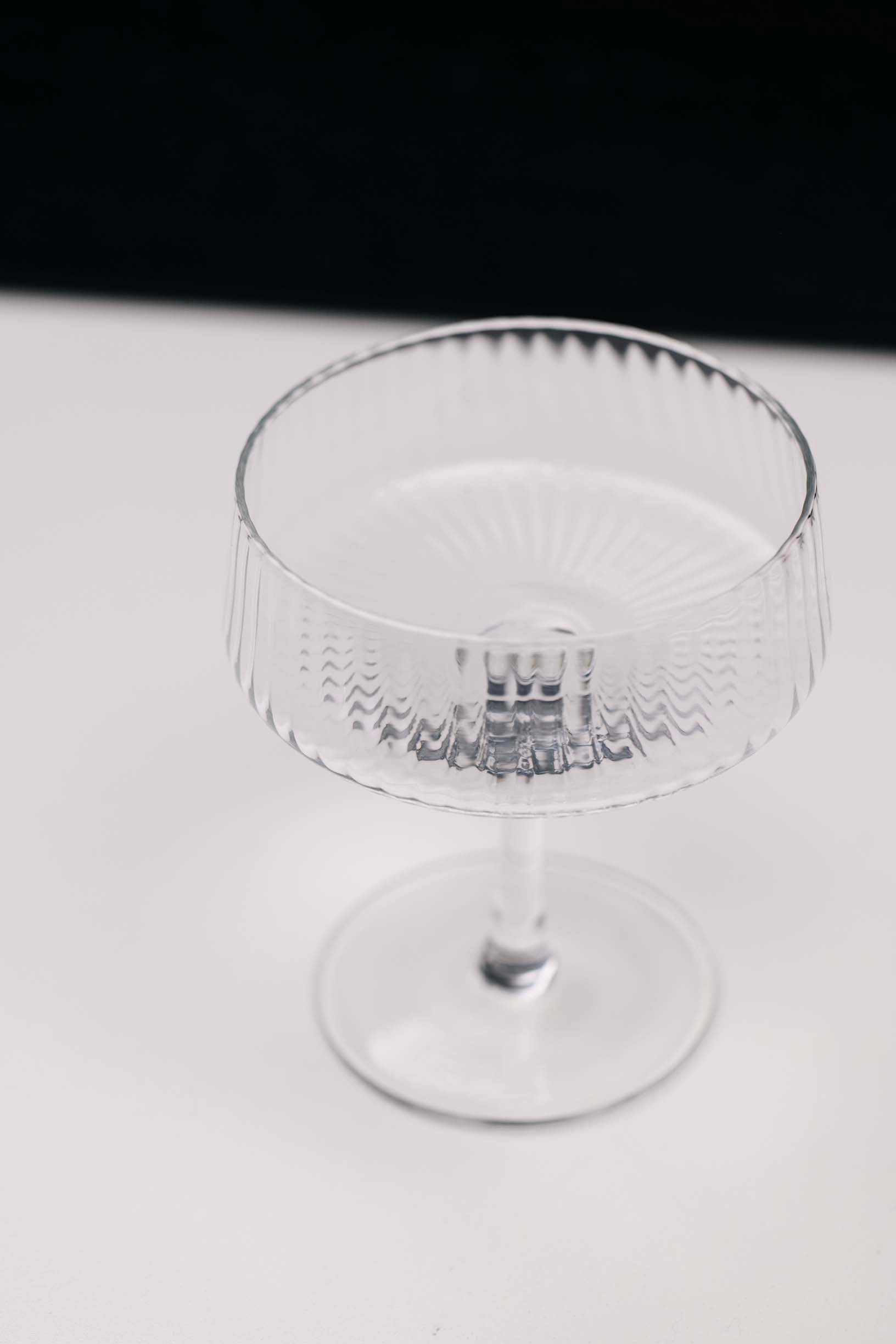 Ribbed Martini Glass