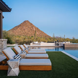 Kinta Outdoor Chaise Lounge - Stone