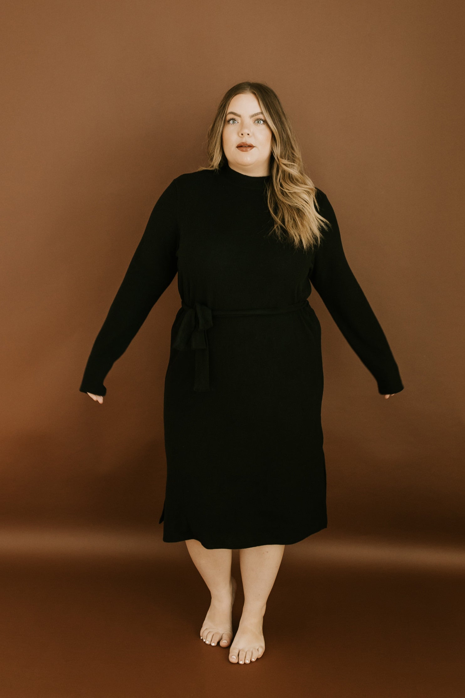 Daphne Midi Dress - Black - More Sizes
