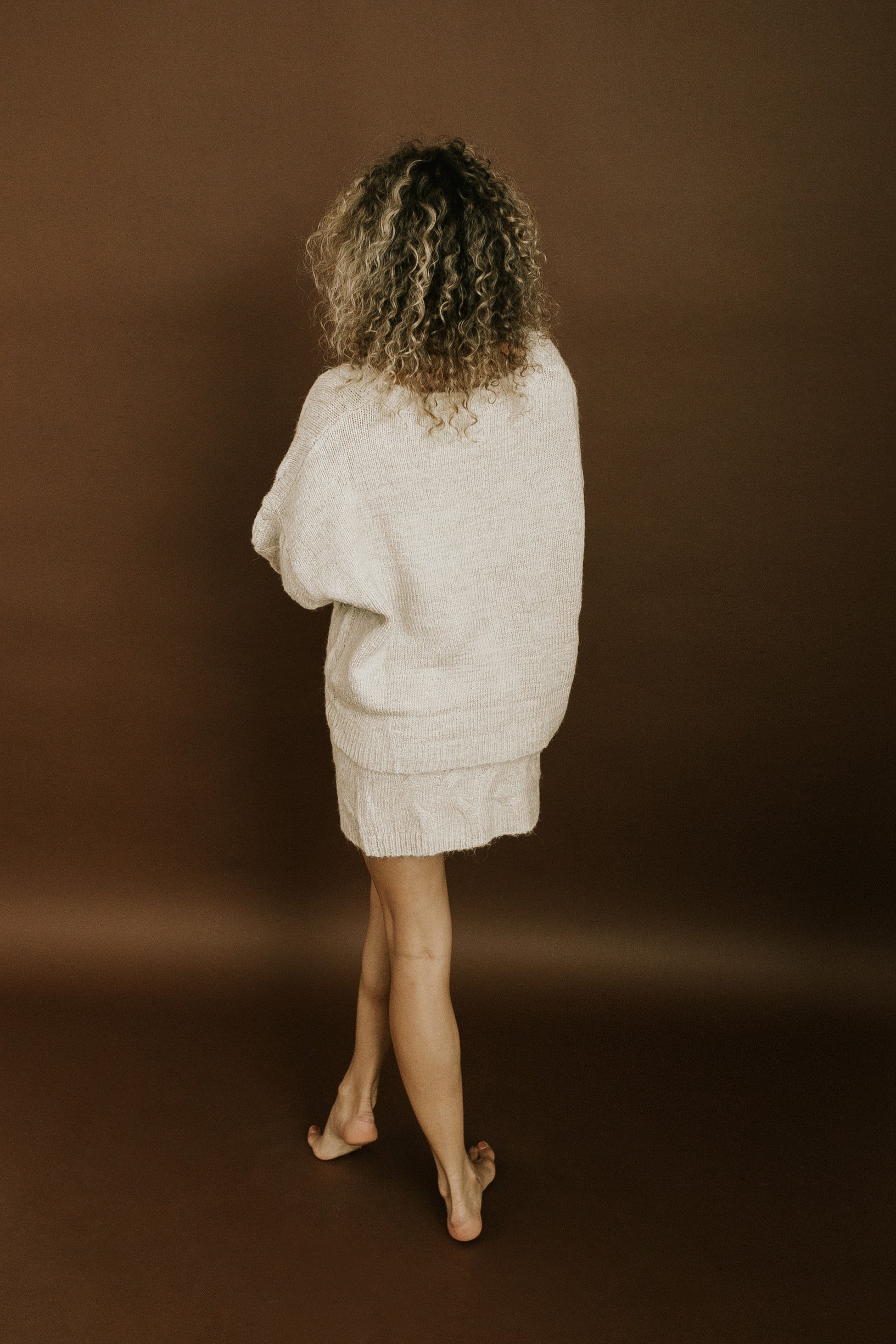 Jorie Cardigan + Skirt Set - Beige