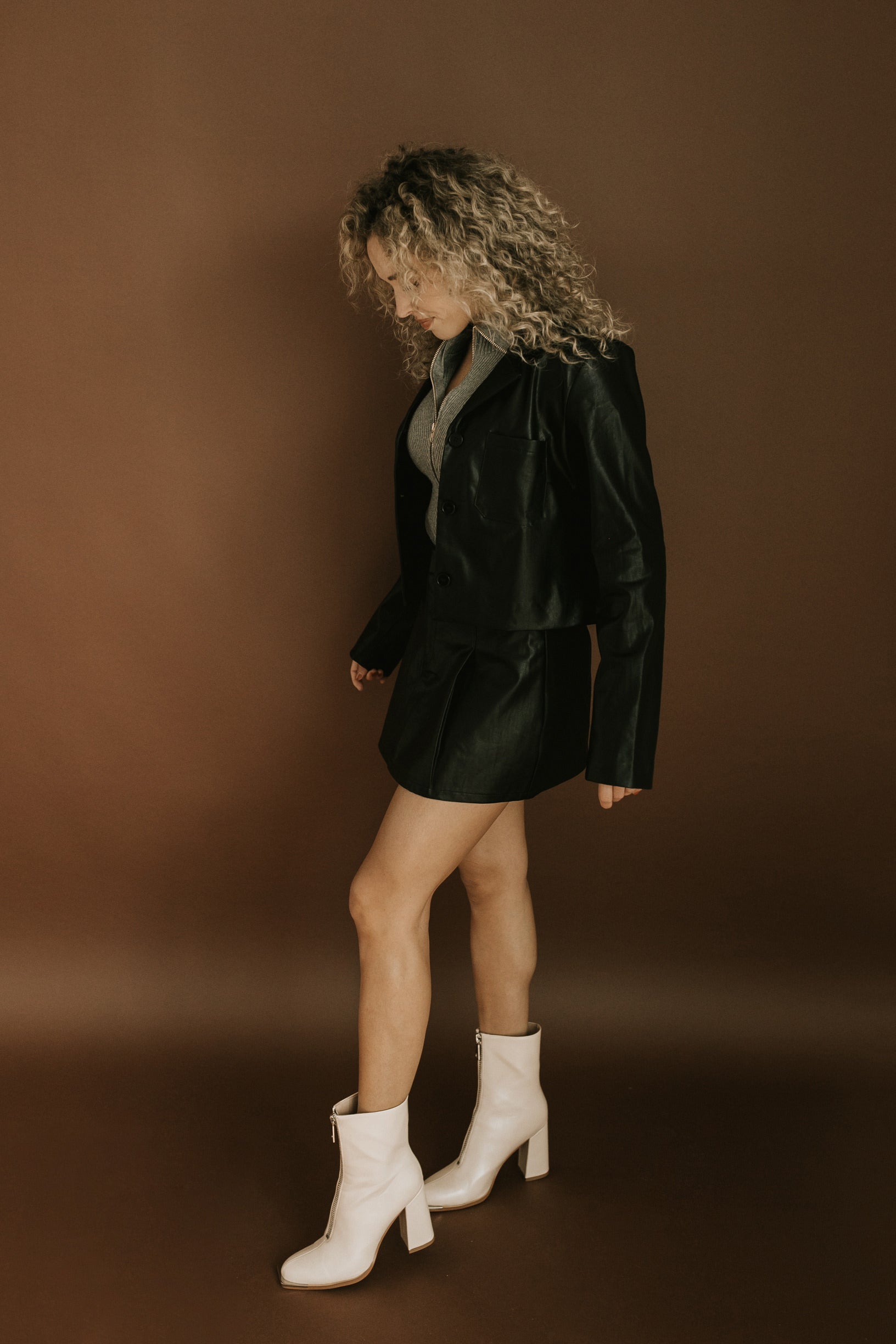 Zaire Jacket + Skirt Set - Black