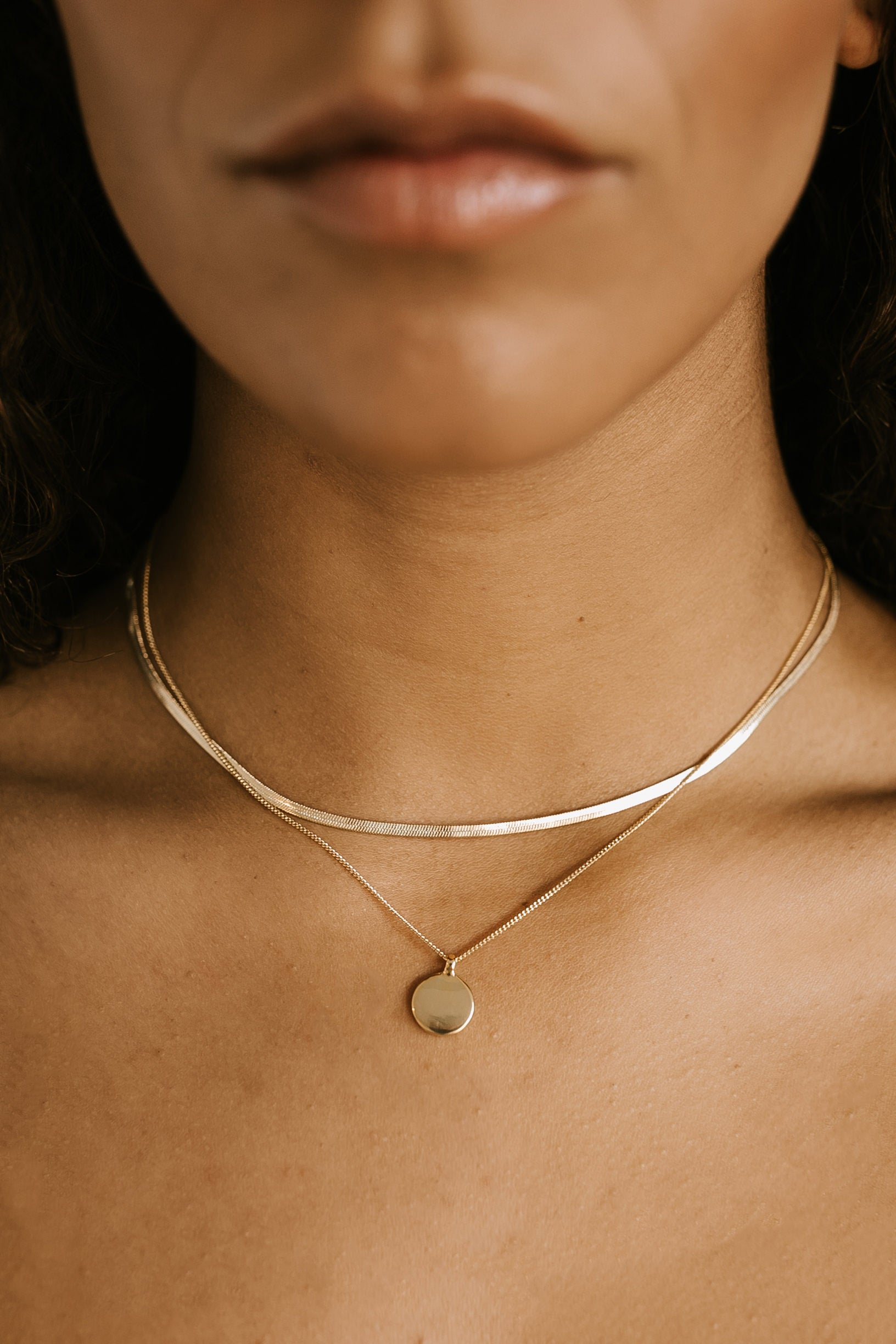 Ezzie Double Chain Necklace - Gold