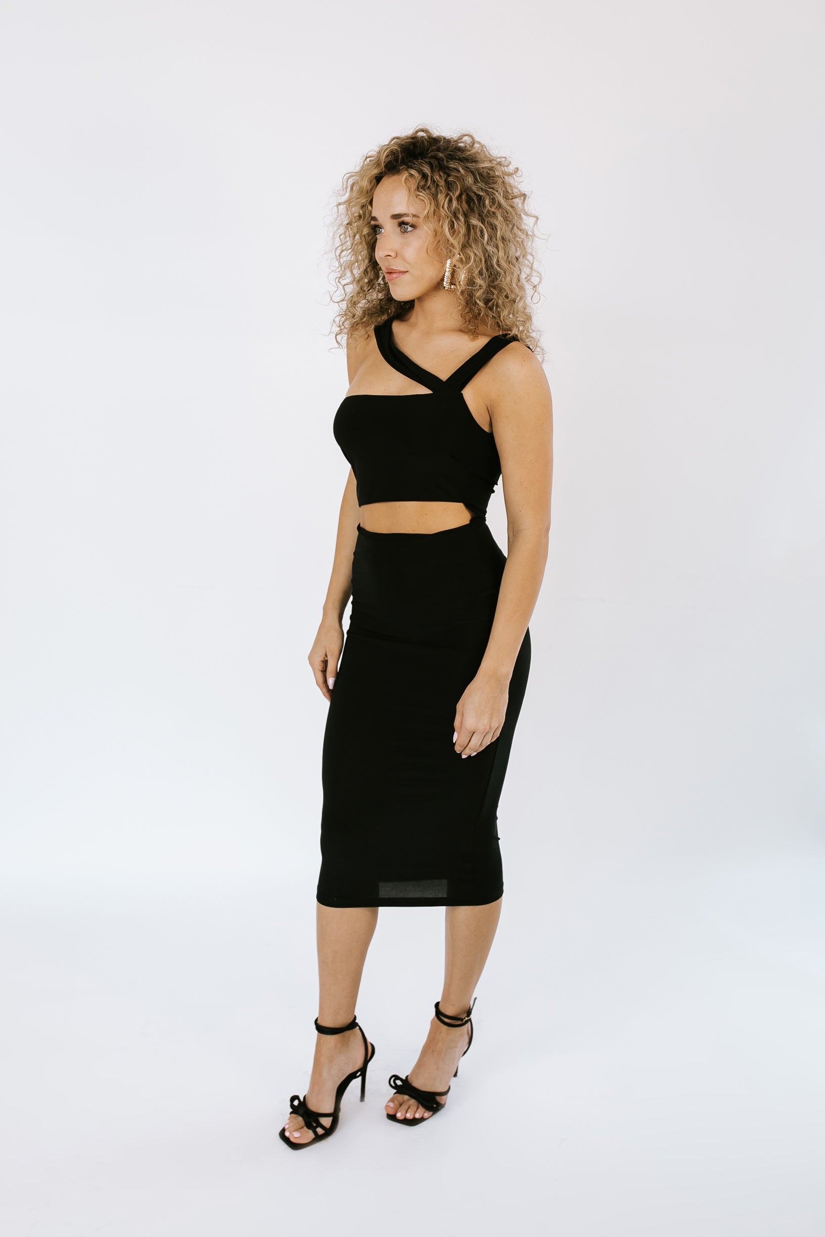 Hot Take Midi Dress - Black