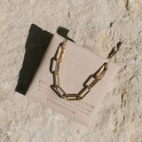 Sand Link Necklace - Gold