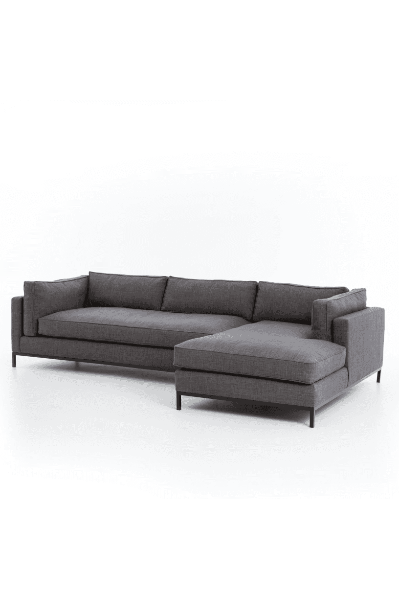 Higher Ground Chaise Sofa - Charcoal
