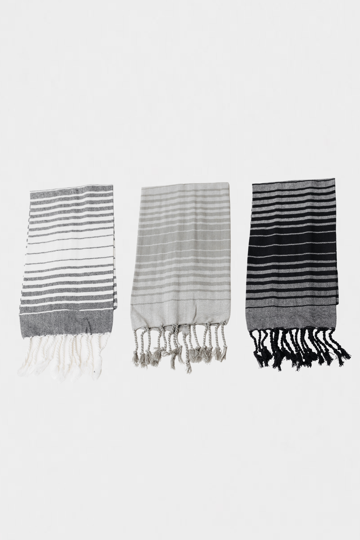 Bretta Striped + Tasseled Tea Towel - 3 Colors